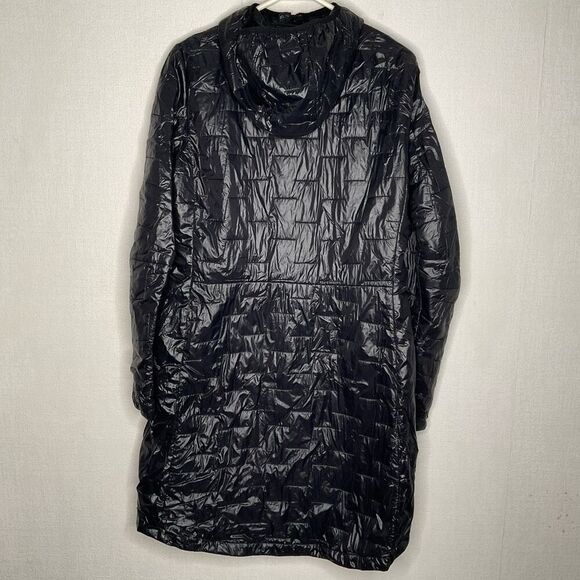 Helly Hansen Parka Womens Large Black Quilted‎ Insulated Hooded zip Puffer Coat - Picture 9 of 10